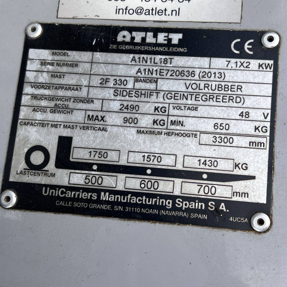 Electric forklift Atlet ET18 (A1N1): picture 16
