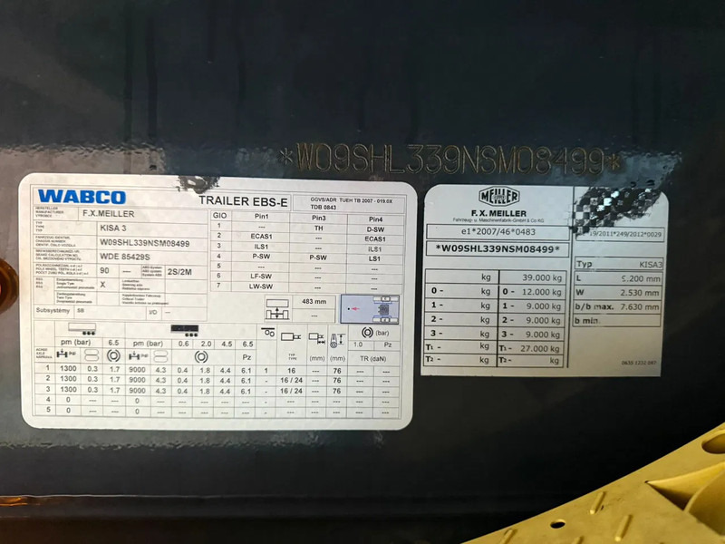 Tipper semi-trailer Meiller KISA3 25M3 Liftas kunstof slijtbodem Alcoa Dura Bright, Nieuwstaat: picture 13