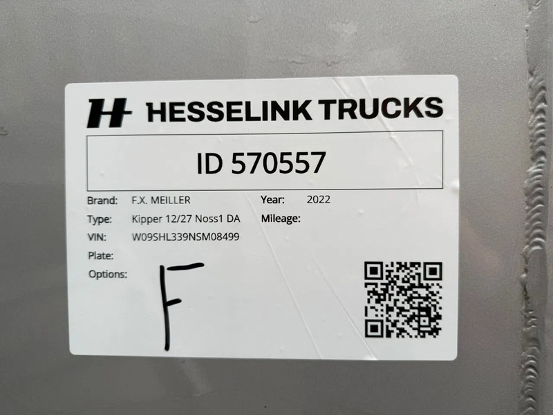 Tipper semi-trailer Meiller KISA3 25M3 Liftas kunstof slijtbodem Alcoa Dura Bright, Nieuwstaat: picture 16