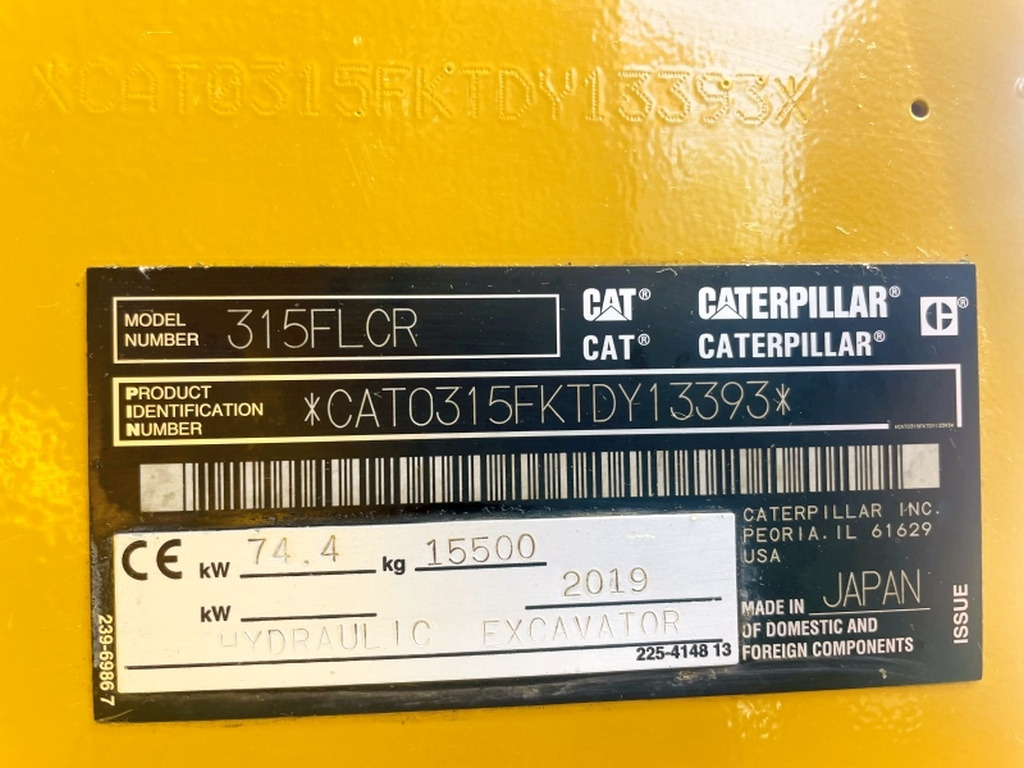 Caterpillar 315FLCR (3996) - Crawler excavator: picture 4 Caterpillar 315FLCR (3996) - Crawler excavator: picture 4