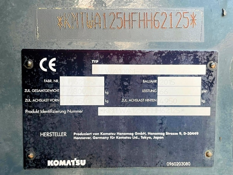 Komatsu WA100M-7 (3823) - Wheel loader: picture 4 Komatsu WA100M-7 (3823) - Wheel loader: picture 4