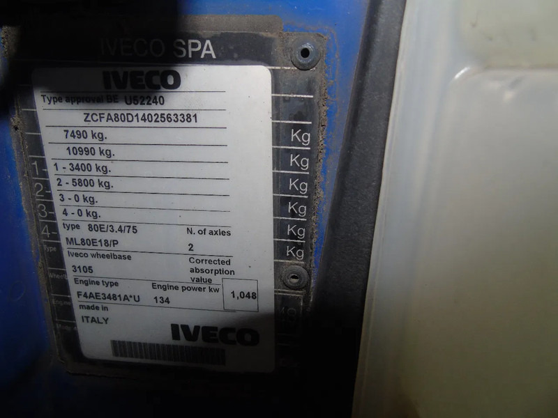 Box truck Iveco Eurocargo 80E180 + manual: picture 20