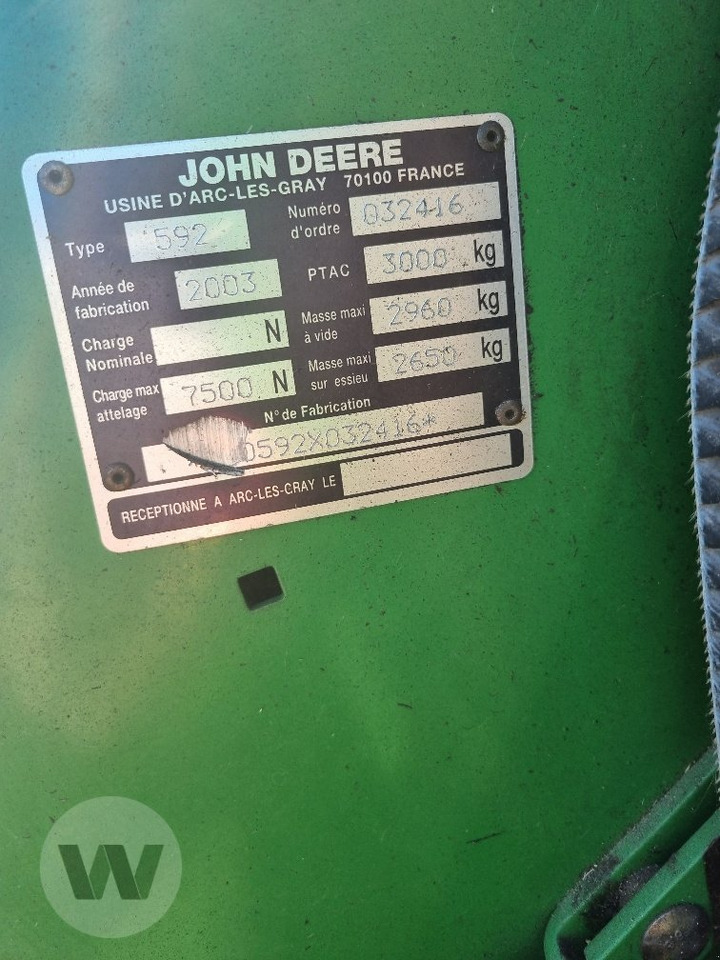 John Deere 592 - Round baler: picture 2 John Deere 592 - Round baler: picture 2