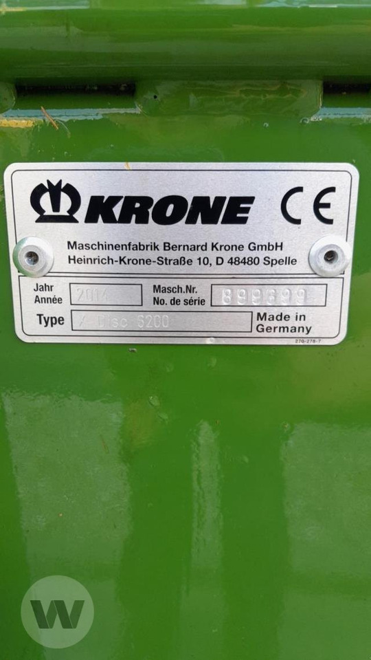 Mower Krone X-Disc 6200 GPS-SW: picture 6