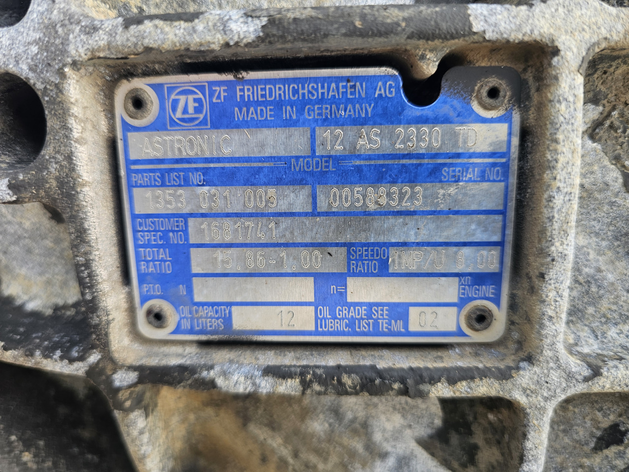 DAF XF 105 GEARBOX / 12AS2330 TD / COMPLETE / WORLDWIDE DELIVERY - Gearbox: picture 5 DAF XF 105 GEARBOX / 12AS2330 TD / COMPLETE / WORLDWIDE DELIVERY - Gearbox: picture 5