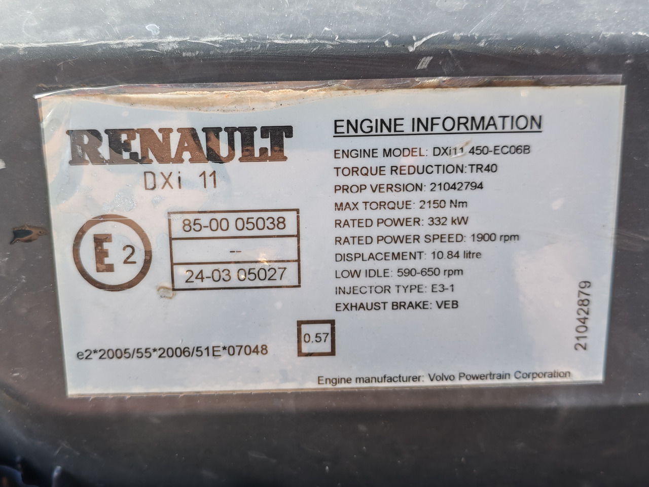 Engine RENAULT PREMIUM DXI / ENGINE / DXI11 450 410 HP / EURO 5 / WORLDWIDE DELIVERY: picture 10 Engine RENAULT PREMIUM DXI / ENGINE / DXI11 450 410 HP / EURO 5 / WORLDWIDE DELIVERY: picture 10