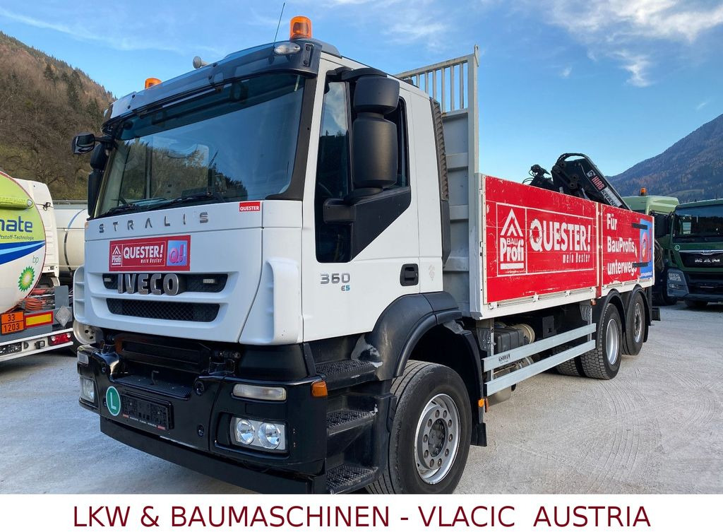Iveco Stralis 360 Kran HIAB 166 4xHydr. Ladung 6,20m Iveco Stralis 360 Kran HIAB 166 4xHydr. Ladung 6,20m - Dropside/ Flatbed truck, Crane truck: picture 1 Iveco Stralis 360 Kran HIAB 166 4xHydr. Ladung 6,20m Iveco Stralis 360 Kran HIAB 166 4xHydr. Ladung 6,20m - Dropside/ Flatbed truck, Crane truck: picture 1
