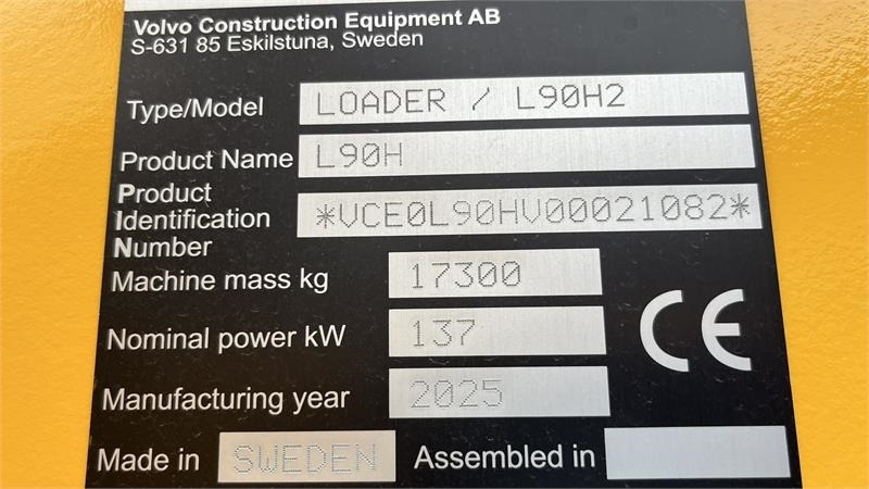 Wheel loader Volvo L 90H H2 fabriksny Dansk maskine med masser af ud: picture 9