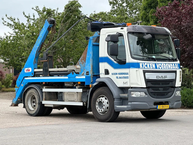 Skip loader truck DAF LF 310 Portaalarm/ ABSETZKIPPER!!AIRCO/KLIMA/EURO6!: picture 15