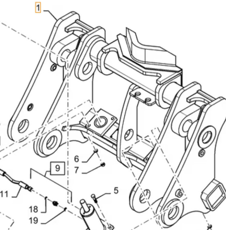Case 84494323 - Quick coupler for Construction machinery: picture 1 Case 84494323 - Quick coupler for Construction machinery: picture 1