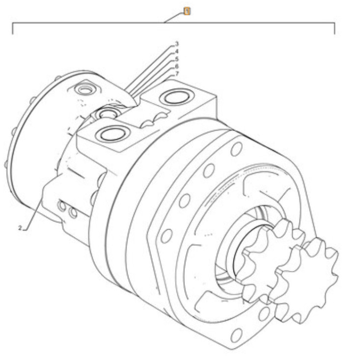 Case 87035341EX - Swing motor for Construction machinery: picture 1 Case 87035341EX - Swing motor for Construction machinery: picture 1