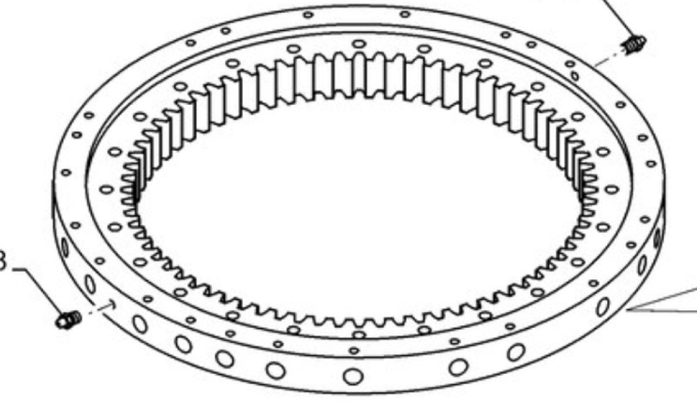 Case KAB10010 - KAB0731 - Slewing ring for Construction machinery: picture 1 Case KAB10010 - KAB0731 - Slewing ring for Construction machinery: picture 1