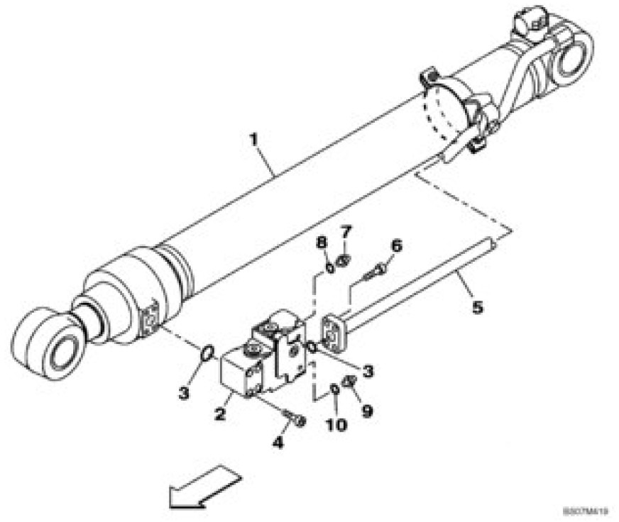 Case KNV1621 - Hydraulic cylinder for Agricultural machinery: picture 1 Case KNV1621 - Hydraulic cylinder for Agricultural machinery: picture 1