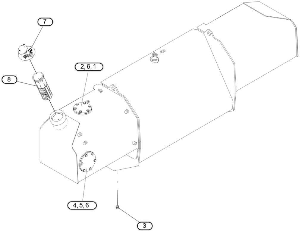 Caterpillar 6371517 - Fuel tank: picture 1 Caterpillar 6371517 - Fuel tank: picture 1