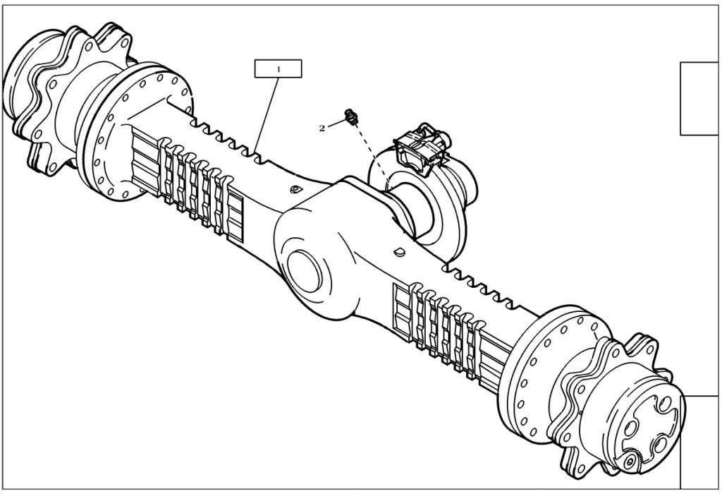 New Holland 4552351 - Front axle for Construction machinery: picture 1 New Holland 4552351 - Front axle for Construction machinery: picture 1