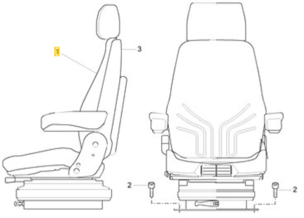 New Holland 7NM9-24100 - Seat for Construction machinery: picture 1 New Holland 7NM9-24100 - Seat for Construction machinery: picture 1