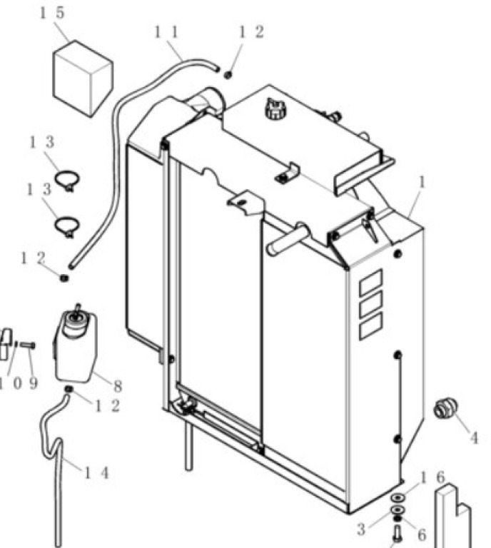 New Holland 87740101 - 72116523 - Radiator for Construction machinery: picture 1 New Holland 87740101 - 72116523 - Radiator for Construction machinery: picture 1