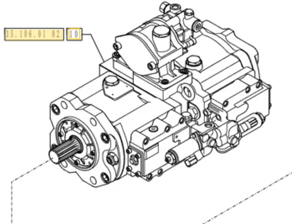 New Holland YB10V00005F4 - Hydraulic pump for Construction machinery: picture 2 New Holland YB10V00005F4 - Hydraulic pump for Construction machinery: picture 2