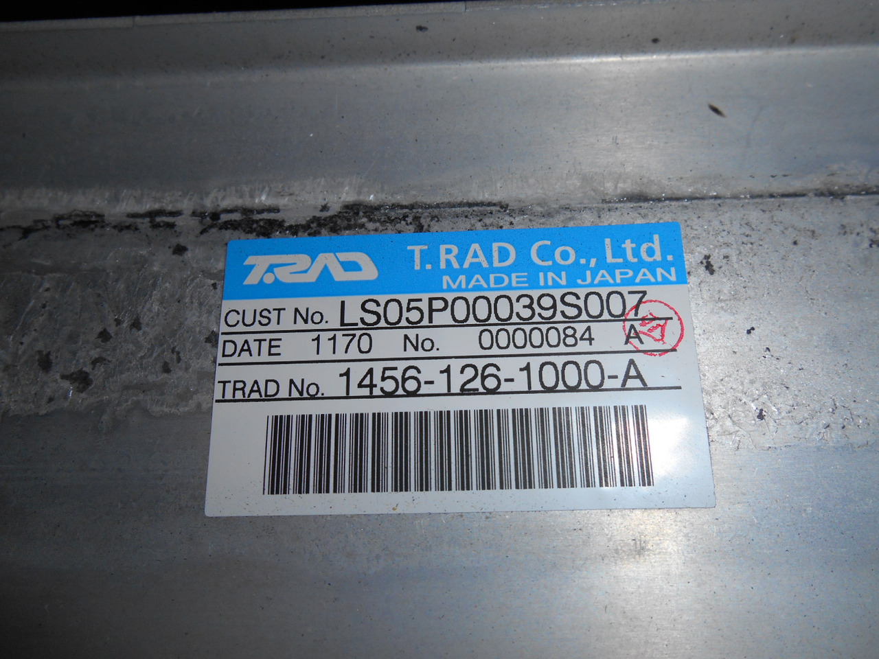 T.Rad 1456-126-1000-A - - Intercooler for Construction machinery: picture 4 T.Rad 1456-126-1000-A - - Intercooler for Construction machinery: picture 4