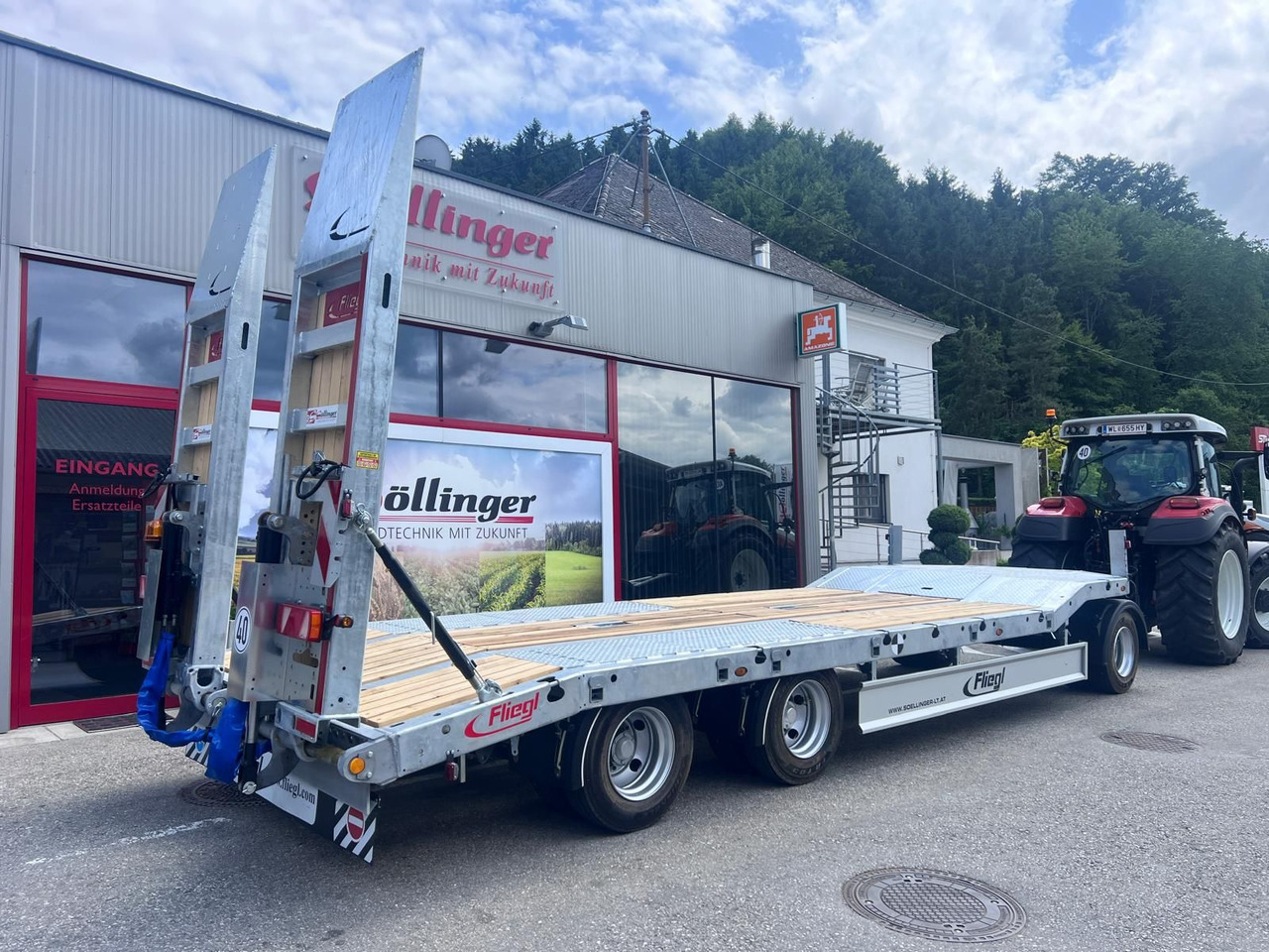 Fliegl Fliegl Tieflader DTL 300 AGRAR - Low loader trailer: picture 2 Fliegl Fliegl Tieflader DTL 300 AGRAR - Low loader trailer: picture 2