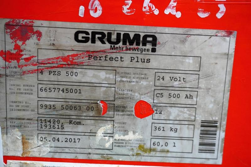 GRUMA 24 Volt 4 PzS 500 Ah - Battery for Material handling equipment: picture 5 GRUMA 24 Volt 4 PzS 500 Ah - Battery for Material handling equipment: picture 5