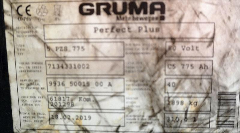 GRUMA 80 Volt 5 PzS 775 Ah - Battery for Material handling equipment: picture 5 GRUMA 80 Volt 5 PzS 775 Ah - Battery for Material handling equipment: picture 5