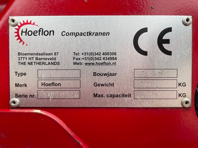 Hoeflon C 6 SOLD - Mini crane: picture 3 Hoeflon C 6 SOLD - Mini crane: picture 3