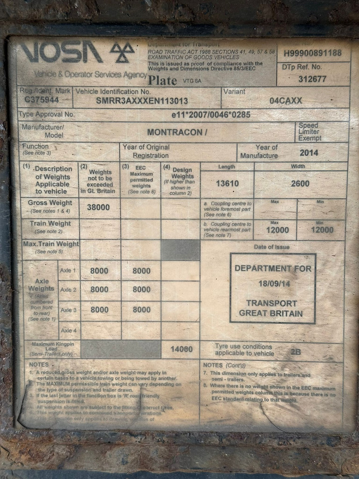 Refrigerator semi-trailer 2016 Montracon 13.6m Fridge Trailer – 5578: picture 8 Refrigerator semi-trailer 2016 Montracon 13.6m Fridge Trailer – 5578: picture 8