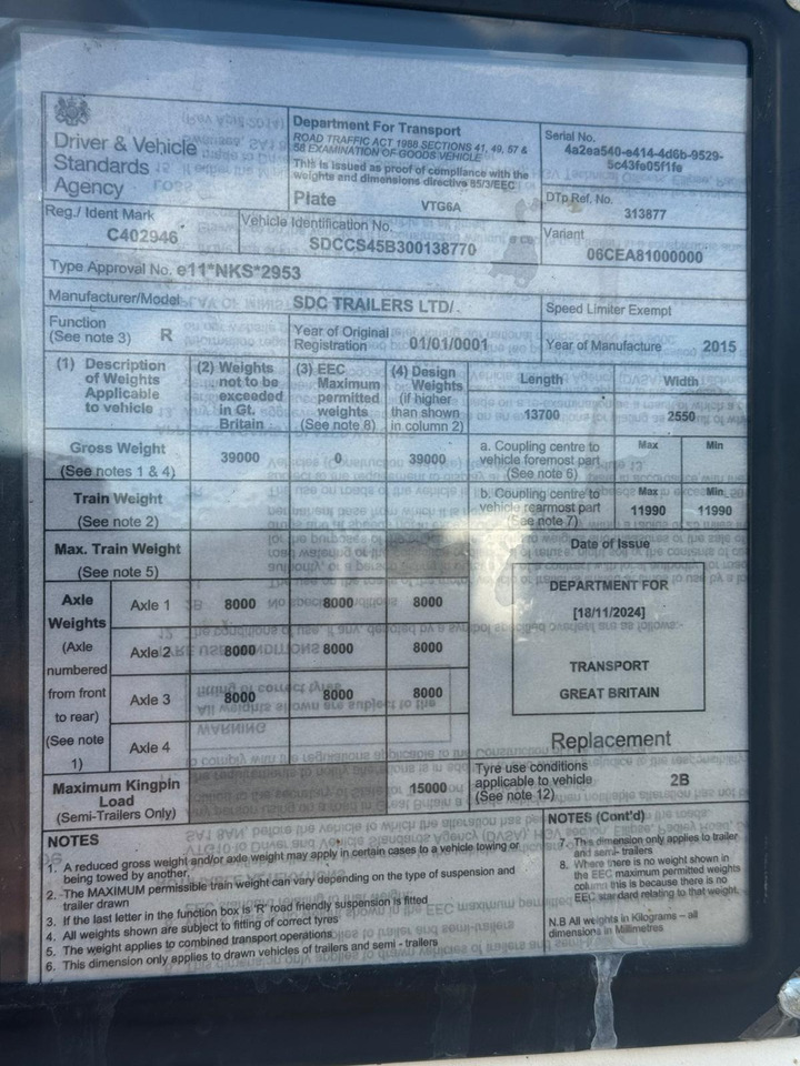 Refrigerator semi-trailer Gray and Adams 2016 Vector 1350 – MJG039: picture 7