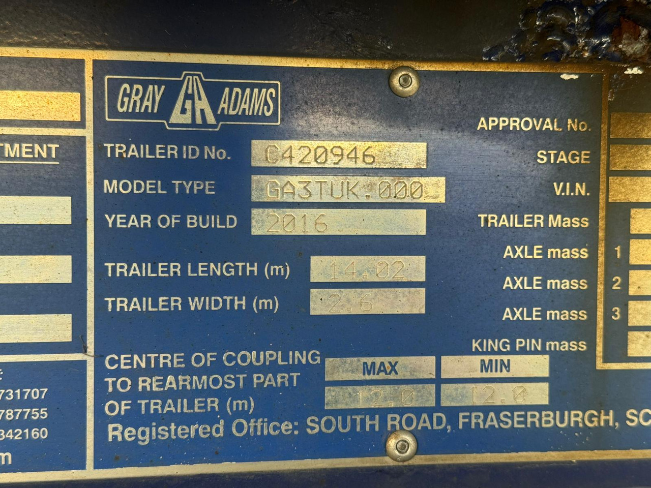 Refrigerator semi-trailer Gray and Adams 2016 Vector 1350 – MJG039: picture 11