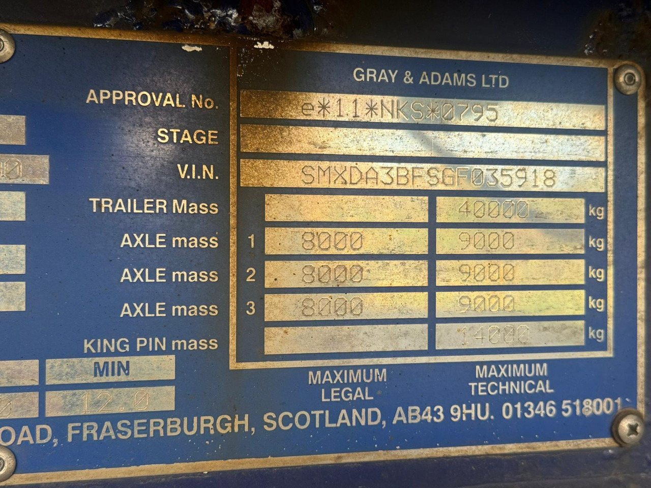 Refrigerator semi-trailer Gray and Adams 2016 Vector 1350 – MJG039: picture 13