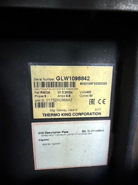 Thermo King T-800 S/N : GLW1098842 - Refrigerator unit: picture 2 Thermo King T-800 S/N : GLW1098842 - Refrigerator unit: picture 2