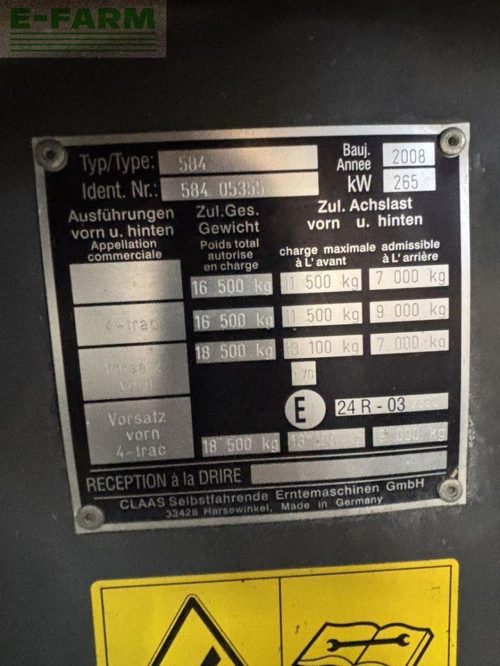 Combine harvester CLAAS lexion 560: picture 7 Combine harvester CLAAS lexion 560: picture 7