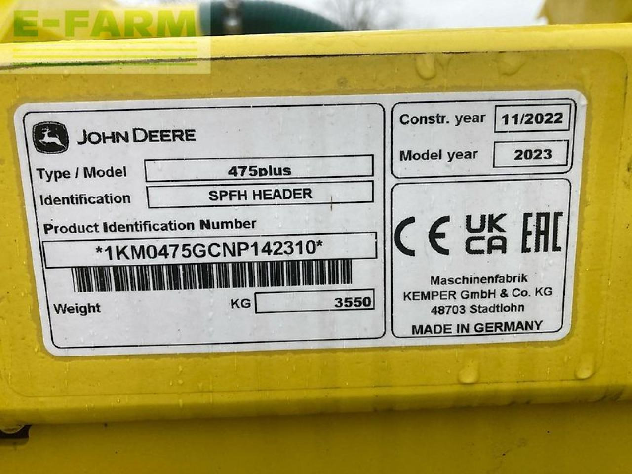 Forage harvester attachment Kemper 475 plus 10-reihig: picture 9