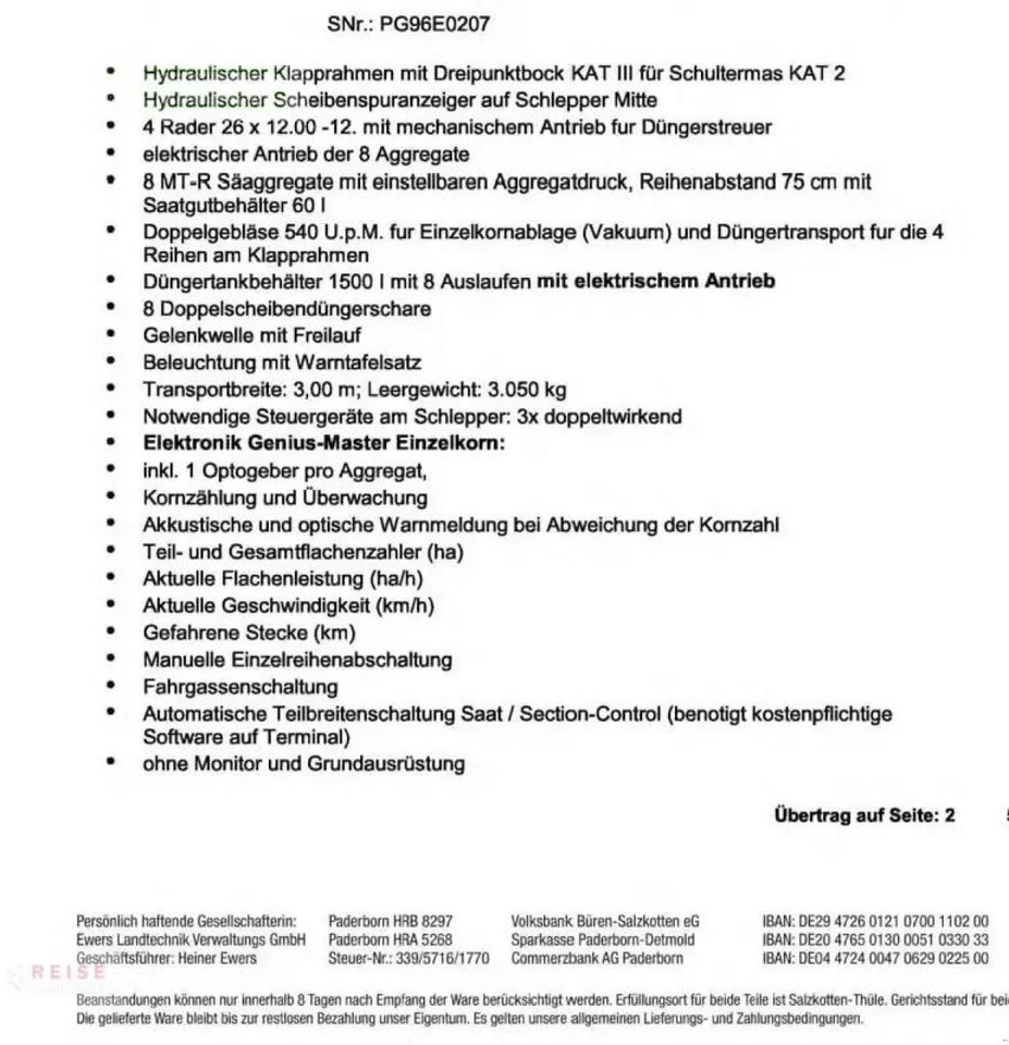 Precision sowing machine Mustang mirka ist 8 rows: picture 6