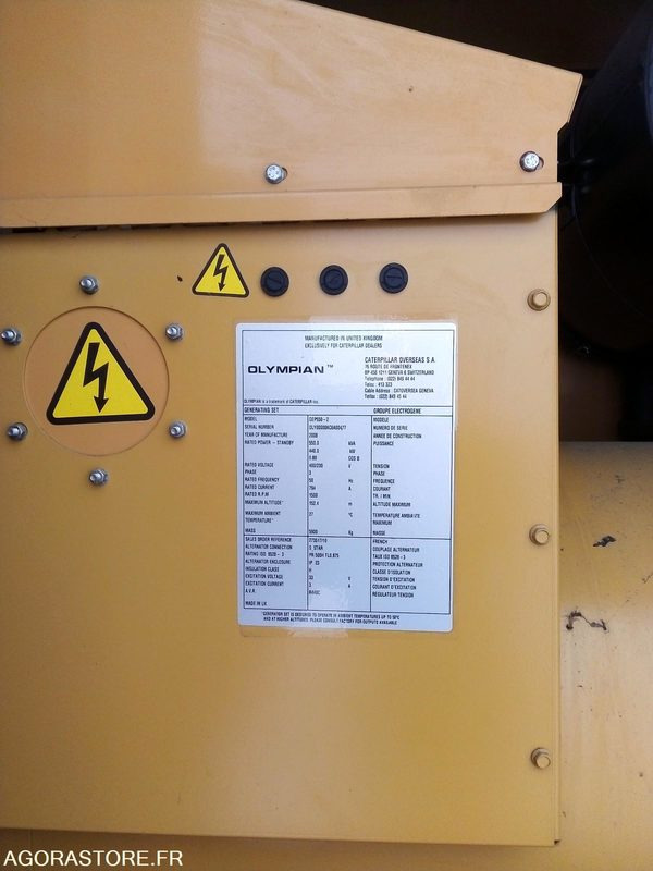 Generator set GROUPE ELECTROGENE Caterpillar Olympian 550.2: picture 10