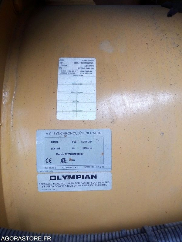 Generator set GROUPE ELECTROGENE Caterpillar Olympian 550.2: picture 6