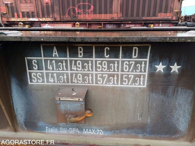 Other machinery Wagon plat intermodal type Sggnss – modèle 6432B0-4, 72 pieds - 2004 (ref 1538): picture 8