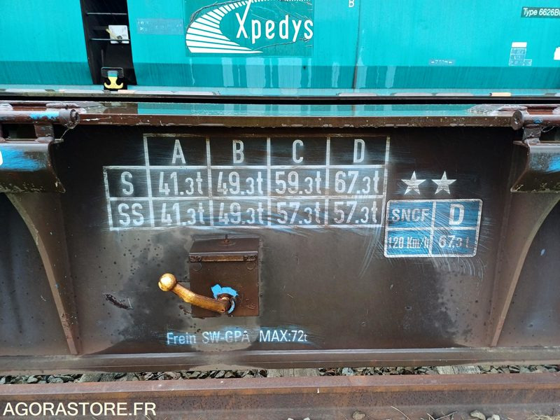 Other machinery Wagon plat intermodal type Sggnss – modèle 6432B0-4, 72 pieds - 2004 (ref 1538): picture 19