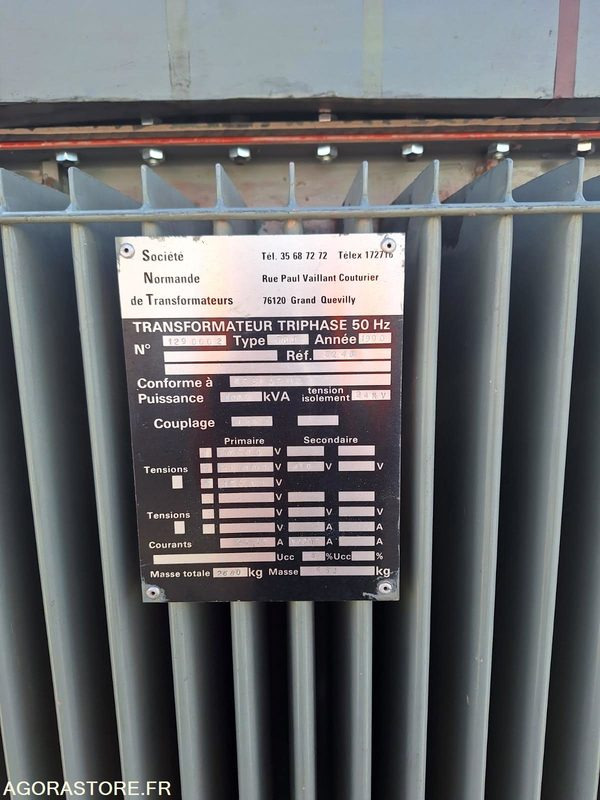 Transformateur électrique huile minérale 1000 kVA SNT - Tool/ Equipment: picture 2 Transformateur électrique huile minérale 1000 kVA SNT - Tool/ Equipment: picture 2