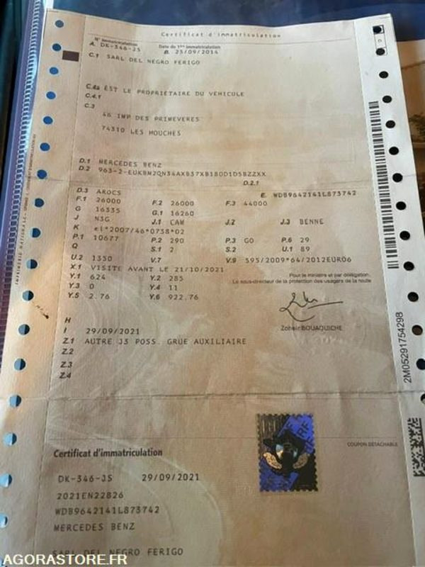 CAMION 6X4 TRI-BENNE +GRUE MERCEDES AROCS 2640 2014 190 000 KM - Truck: picture 5 CAMION 6X4 TRI-BENNE +GRUE MERCEDES AROCS 2640 2014 190 000 KM - Truck: picture 5