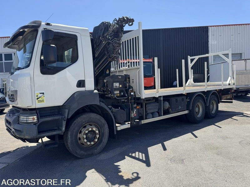 RENAULT KERAX 410.26 - CAMION PLATEAU GRUE - HIAB 200C - 2007 / 359000 - Truck: picture 3 RENAULT KERAX 410.26 - CAMION PLATEAU GRUE - HIAB 200C - 2007 / 359000 - Truck: picture 3
