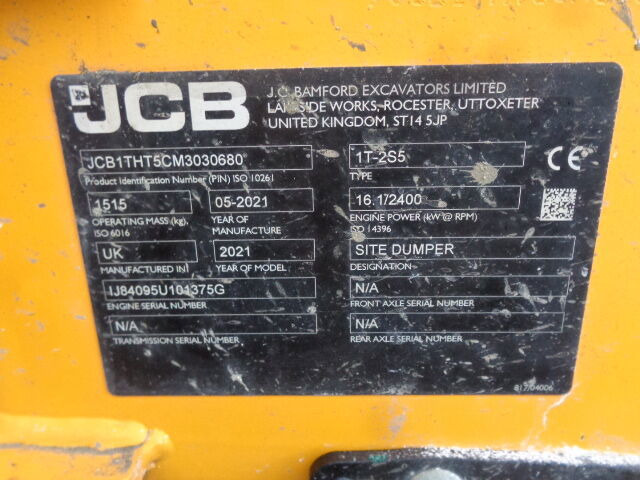 Mini dumper JCB 1T-2S5: picture 12