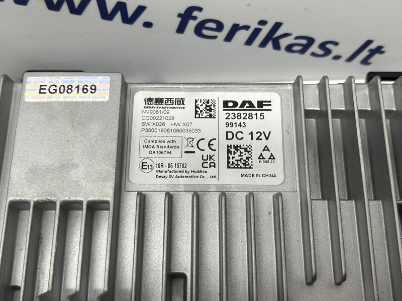 DAF monitor, display, multimedia - Spare parts for Truck: picture 4 DAF monitor, display, multimedia - Spare parts for Truck: picture 4