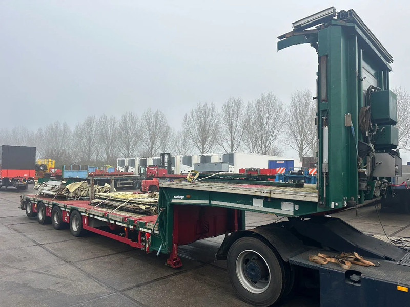 MEUSBURGER 4 axel steering, Double extendable up to 28 meters, extendable up to 3.2 meters, radio controlled, sliding roof - Low loader semi-trailer: picture 3 MEUSBURGER 4 axel steering, Double extendable up to 28 meters, extendable up to 3.2 meters, radio controlled, sliding roof - Low loader semi-trailer: picture 3