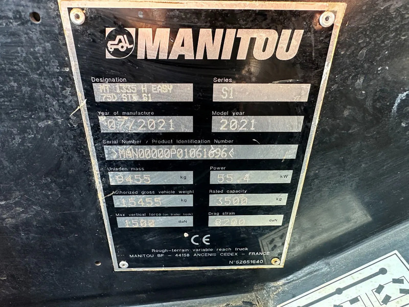 Manitou MT1335h EASY 75D, AUXILIARY HYDRAULIC PLUMBING, - Telescopic handler: picture 4 Manitou MT1335h EASY 75D, AUXILIARY HYDRAULIC PLUMBING, - Telescopic handler: picture 4