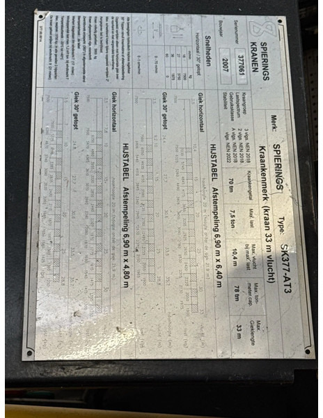 Tower crane Spierings SK377-AT3 MET SCHADE: picture 16