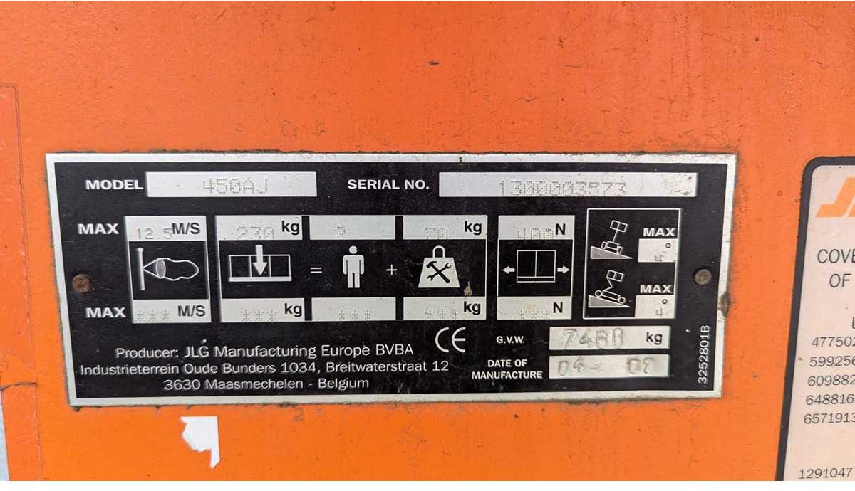 JLG JLG - 450 AJ SII - AERIAL WORK PLATFORMS (NO. 69393) - 2007 - Aerial platform: picture 5 JLG JLG - 450 AJ SII - AERIAL WORK PLATFORMS (NO. 69393) - 2007 - Aerial platform: picture 5