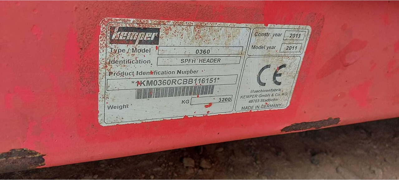 Forage harvester KEMPER - 2011 - 360 - HARVESTER-CHOPPER: picture 7