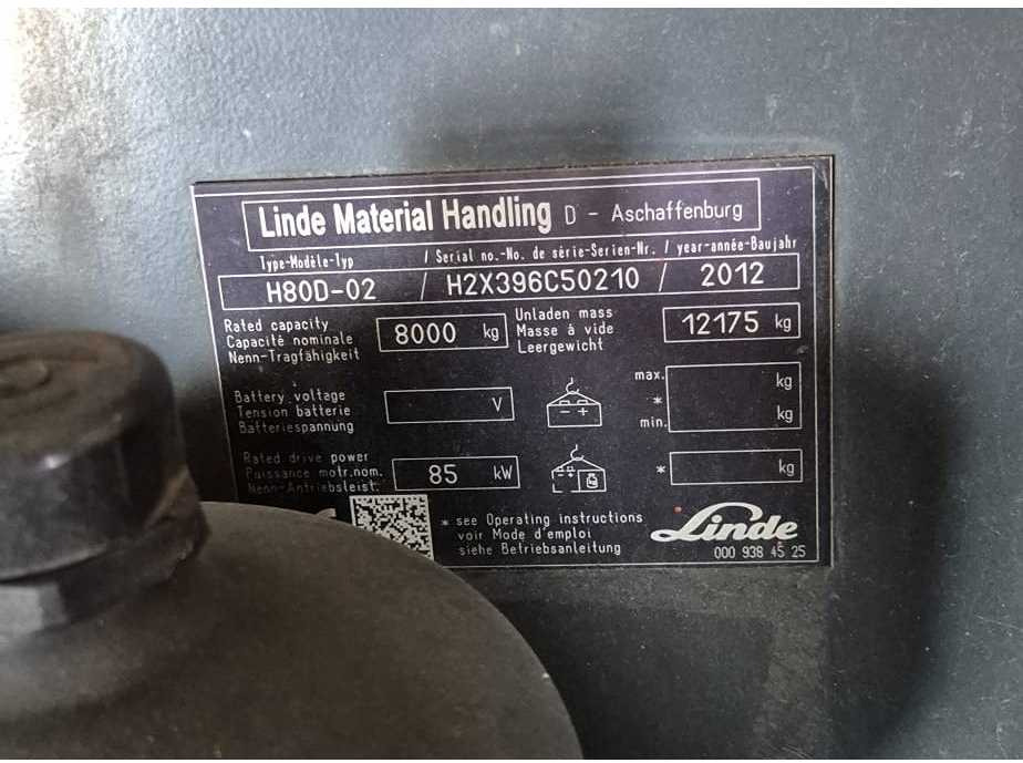 LINDE - H80D-02 - FORKLIFT TRUCKS - 2012 - Forklift: picture 5 LINDE - H80D-02 - FORKLIFT TRUCKS - 2012 - Forklift: picture 5